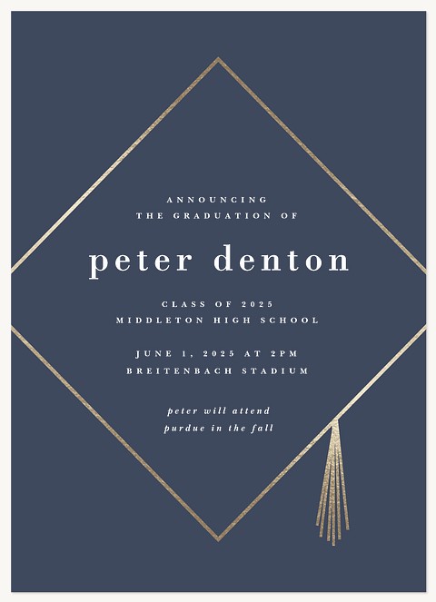 Gilded Tassel Graduation Announcements