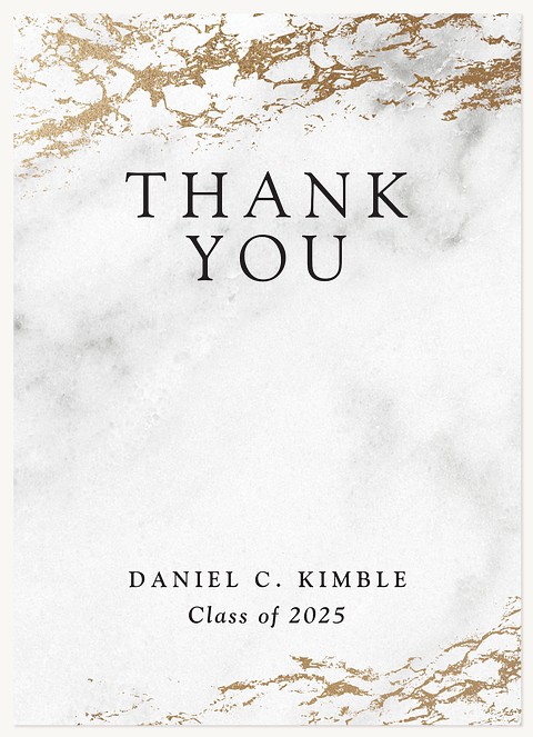 Golden Marble Thank You Cards 