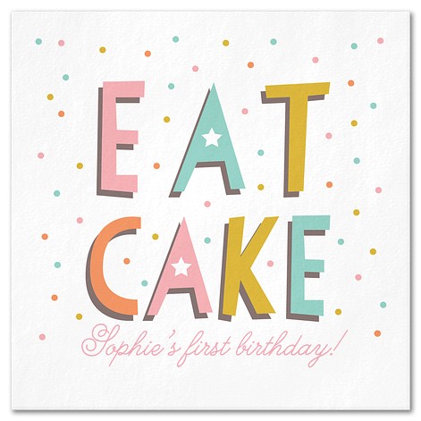 Eat Cake Custom Napkins