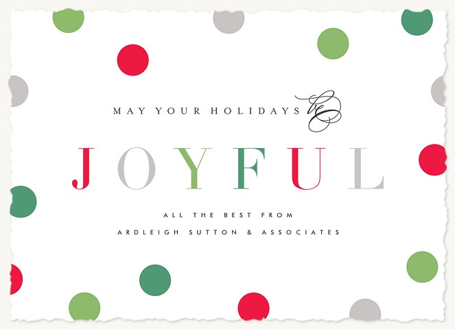 Joyful Dots Business Holiday Cards