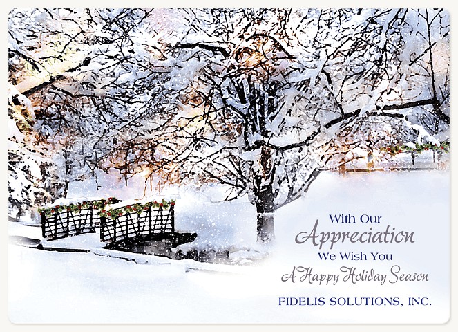 Winter Bridge Holiday & Christmas Magnet Cards