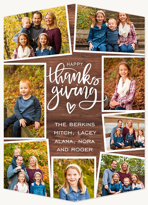 Thankful Collage Thanksgiving Cards