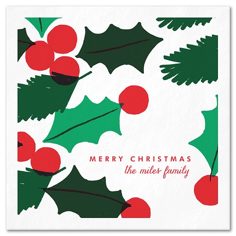 Screenprint Holly Custom Napkins