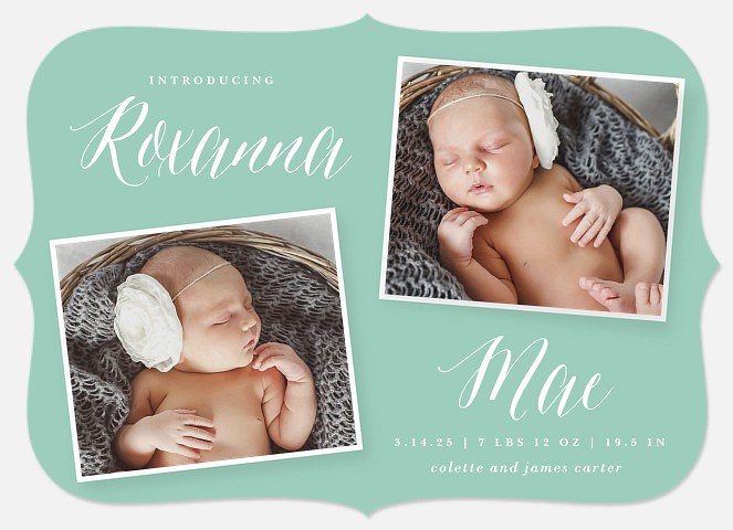 Sweet Duet Baby Birth Announcements