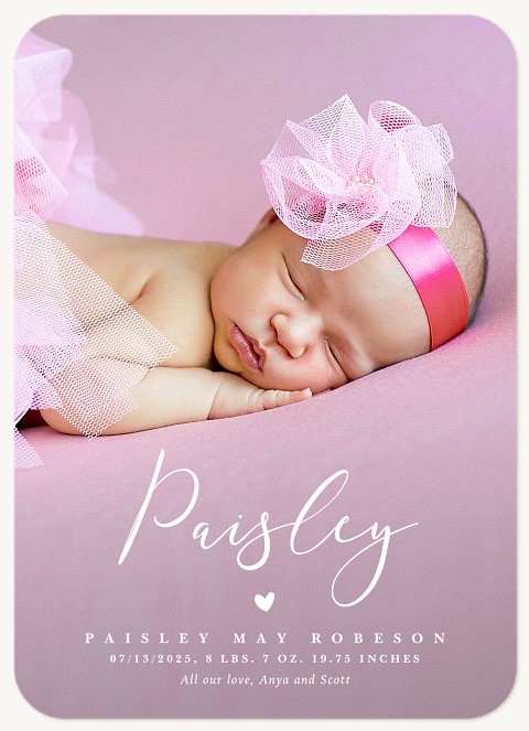 Precious Portrait Baby Announcements