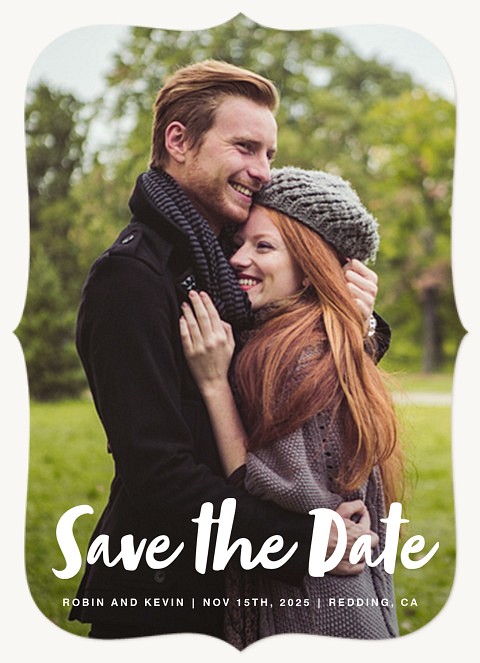 Fresh Script Save the Date Cards