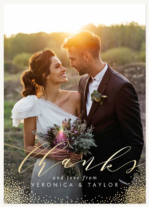 Dusted Confetti Wedding Thank You Cards