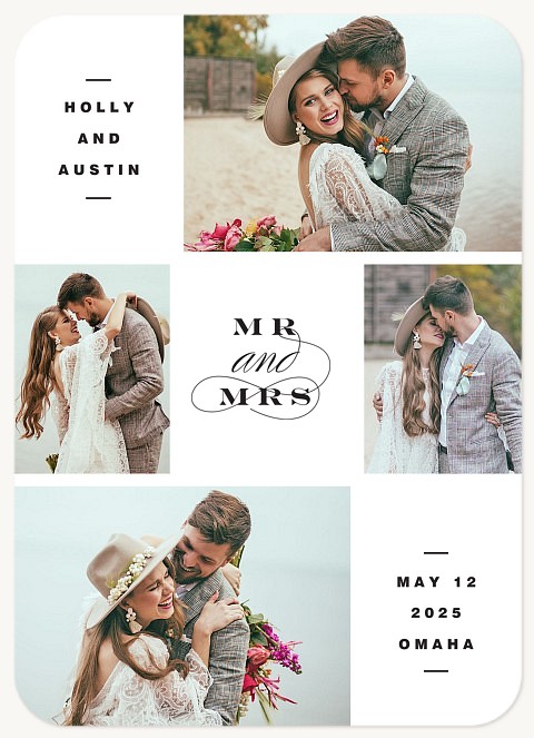 Modern Blocks Wedding Announcements