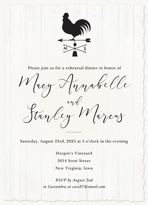 Weathervane Rehearsal Dinner Invitations