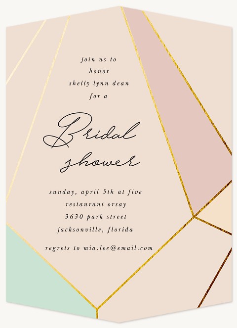 Pastel Gem Bridal Shower Invitations