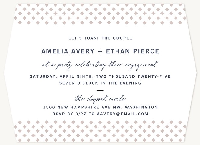 Starry Night Engagement Party Invitations