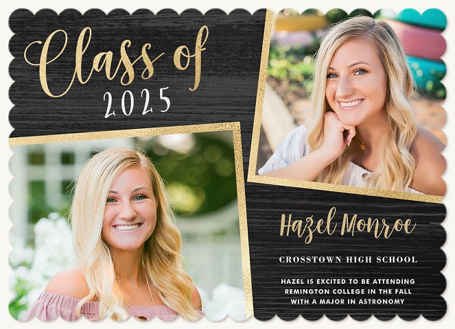 Rustic Glam Graduation Announcements