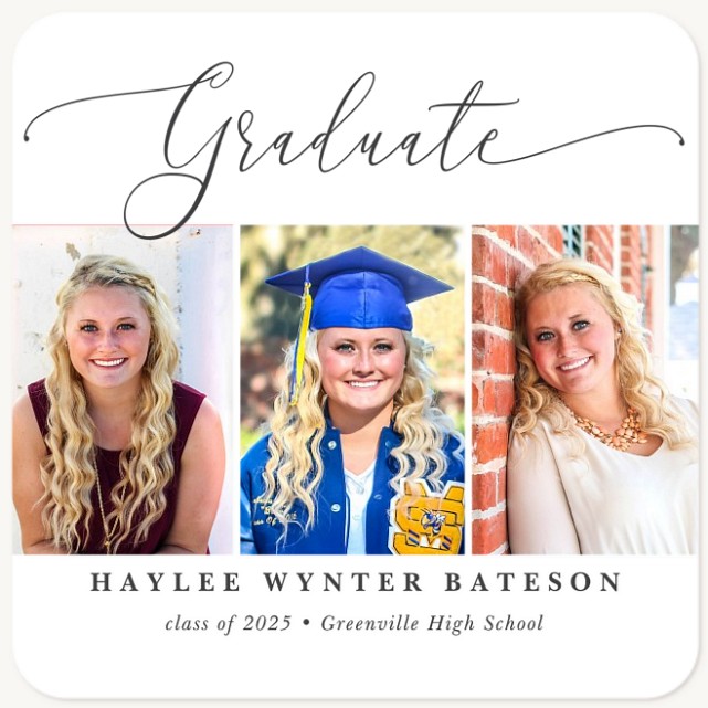 Calligraphic Graduate Graduation Announcements