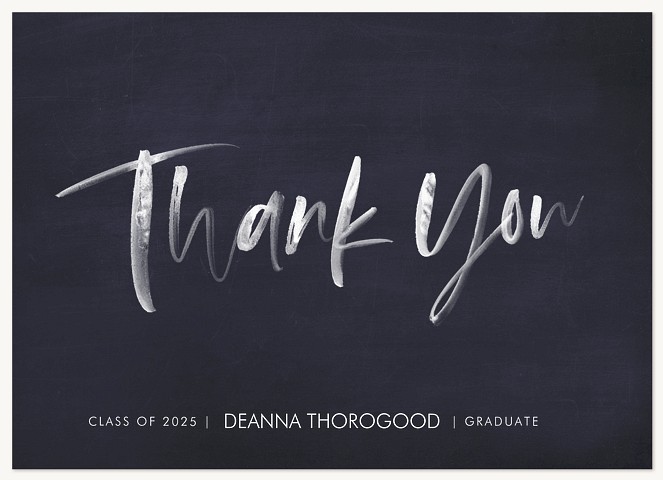 Brushed Type Graduation Thank You Cards