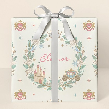 Personalized Princess Christmas Fairy Tale Wrapping Paper
