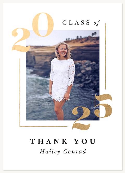 Numeral Corners Graduation Thank You Cards