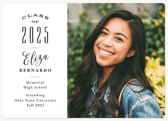 Stylish Sidebar Graduation Announcements