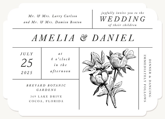 Floriculture Wedding Invitations