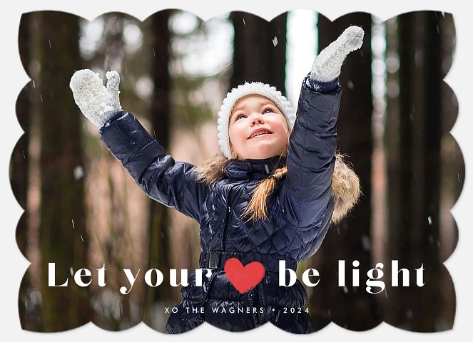 Light Heart Holiday Photo Cards