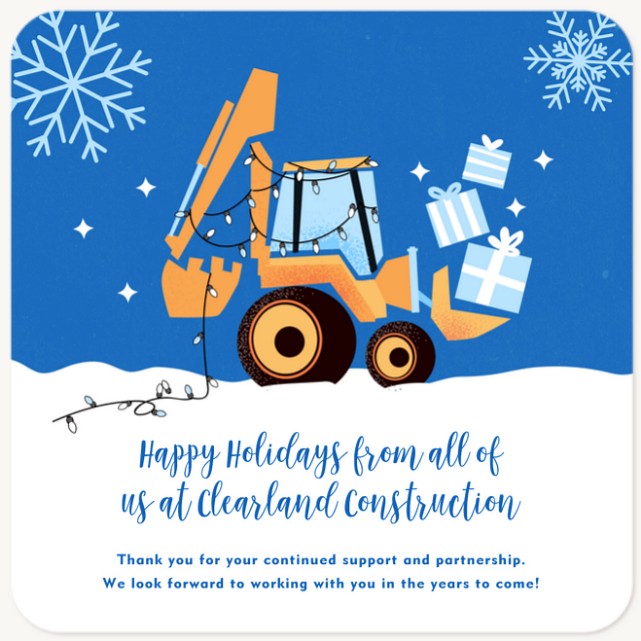 Construction Holiday Business Holiday Cards