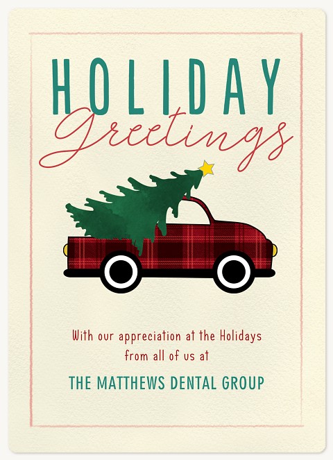 Tartan Truck Holiday & Christmas Magnet Cards