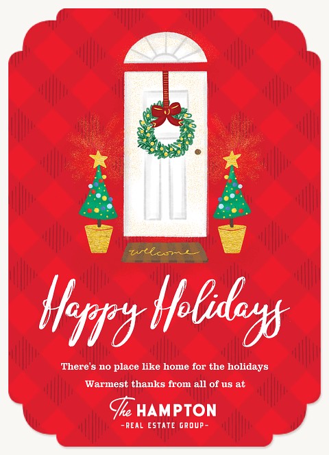 Front Door Realtor Christmas Cards