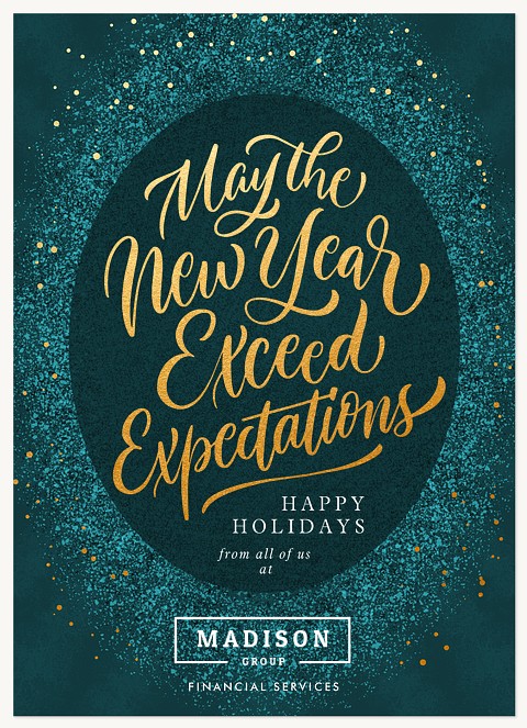 Exceed Expectations Business Holiday Cards