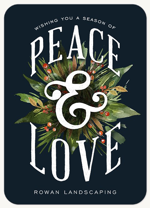 Peace Garland Business Holiday Cards