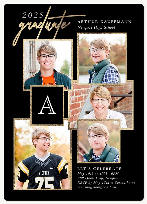 Brilliant Collage Graduation Announcements