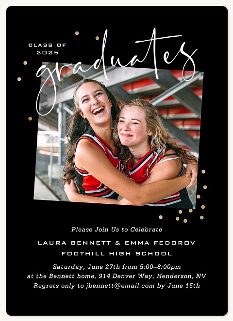 Double Celebration Graduation Party Invitations