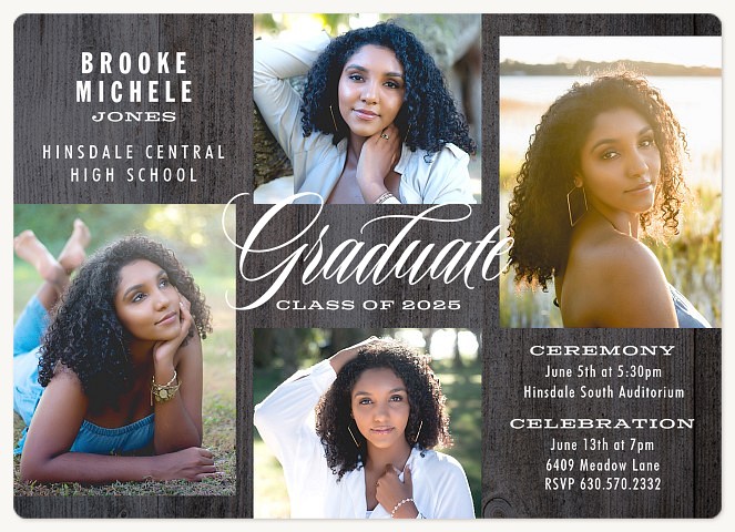 Weathered Wood Graduation Announcements