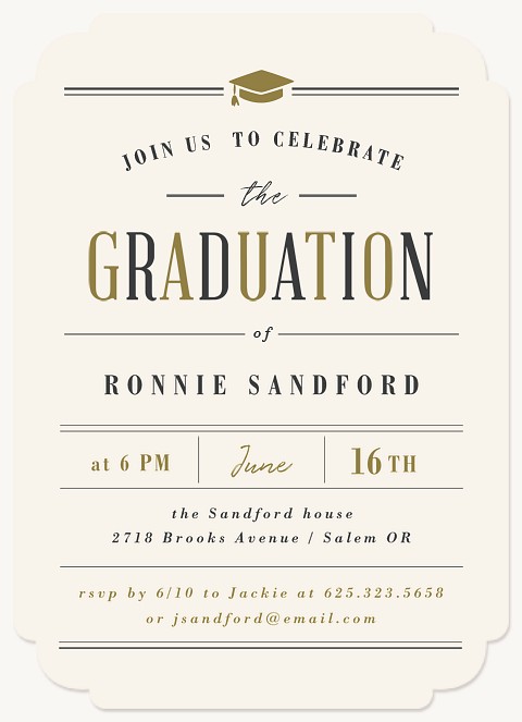 Traditional Mix Graduation Invitations