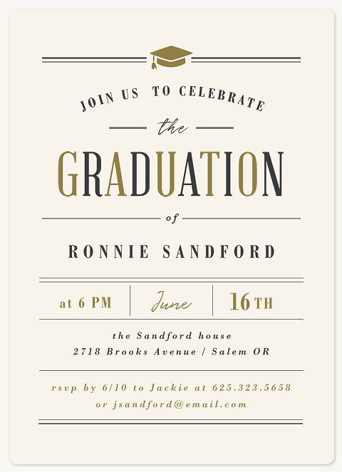 Traditional Mix Graduation Invitations