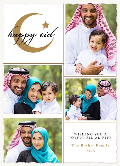 Golden Moon Eid Cards