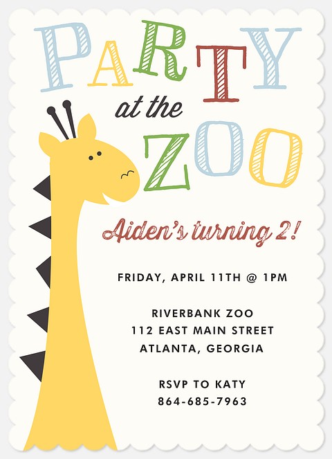 Go Wild Kids' Birthday Invitations