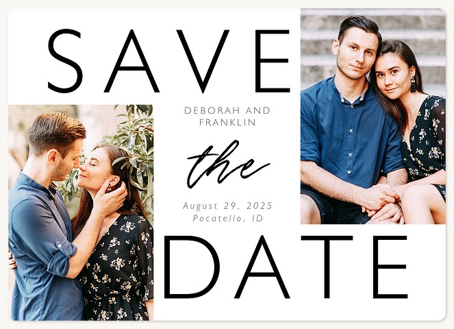 Contemporary Save the Date Magnets