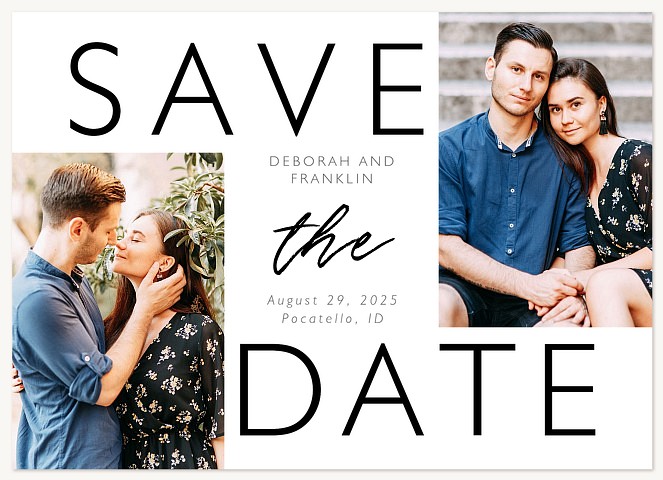 Contemporary Save the Date Cards