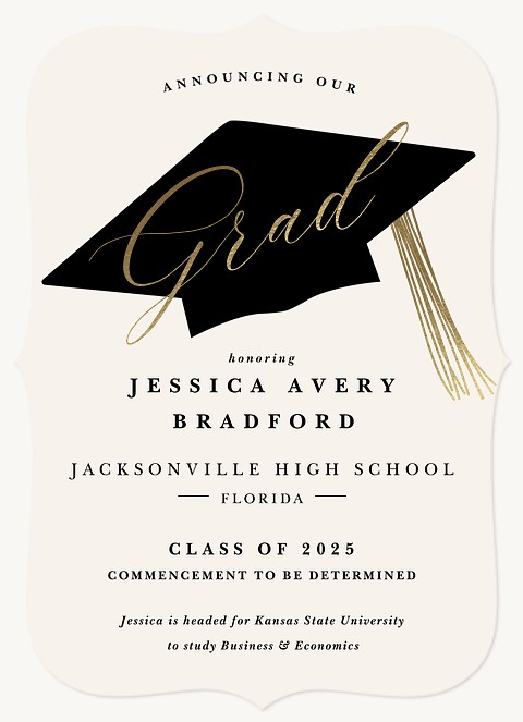 Parchment & Cap Graduation Cards