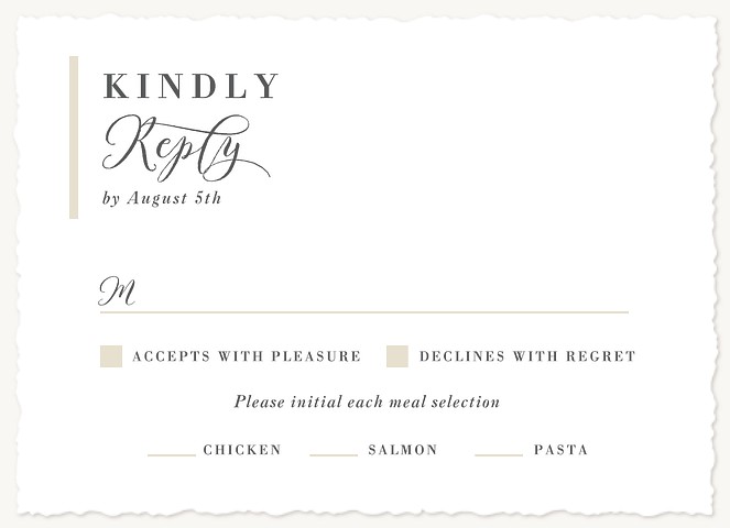 Contemporary Wedding RSVP Cards