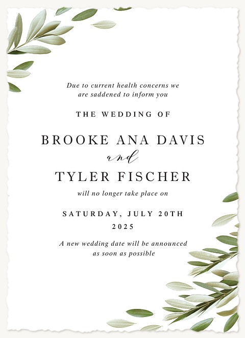 Simple Greenery Change the Date Cards