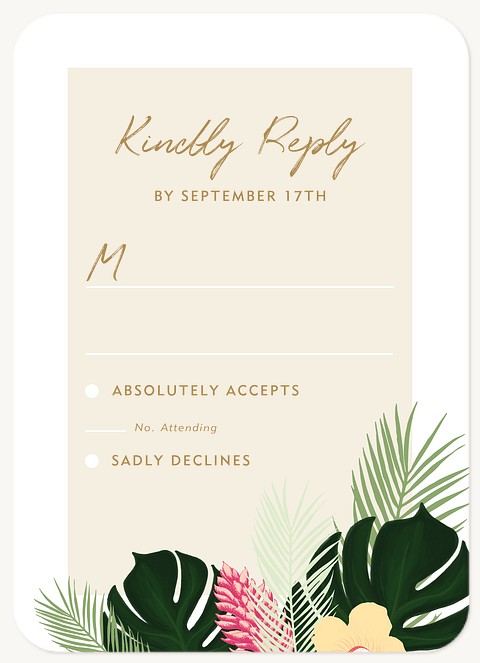 Bamboo Wedding RSVP Cards