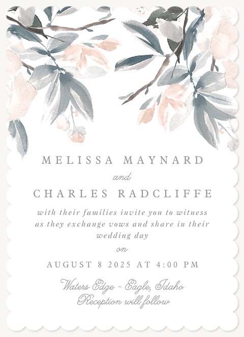 Frosted Blooms Wedding Invitations