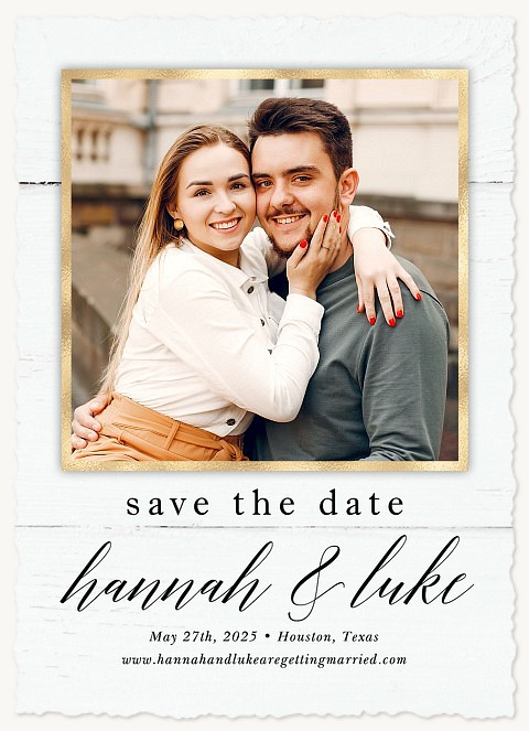 Glam Barnwood Save the Date Cards