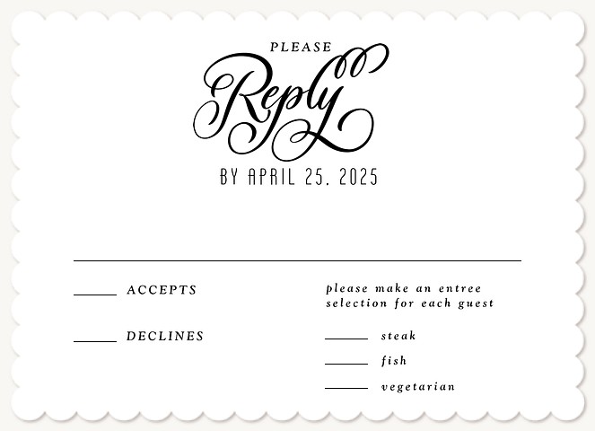 Pen & Ink Wedding RSVP Cards