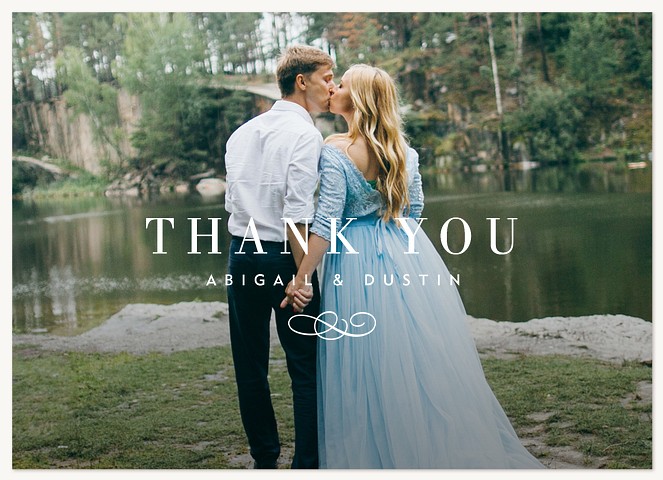 Thankful Overlay Wedding Thank You Cards