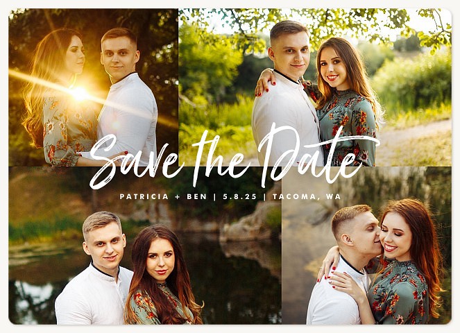 Overlay Collage Save the Date Magnets