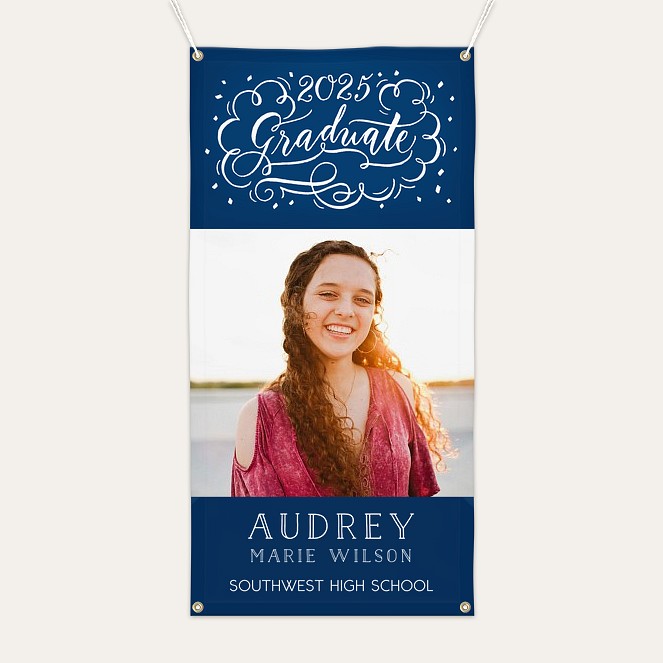 Graduate Swirls Custom Banners