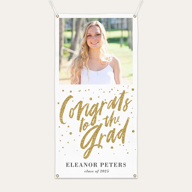 Glittering Congrats Custom Banners