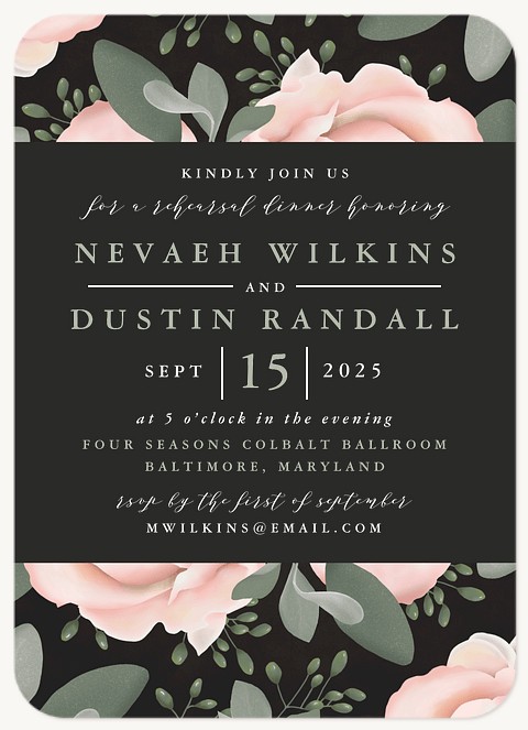 Eucalyptus Bloom Rehearsal Dinner Invitations