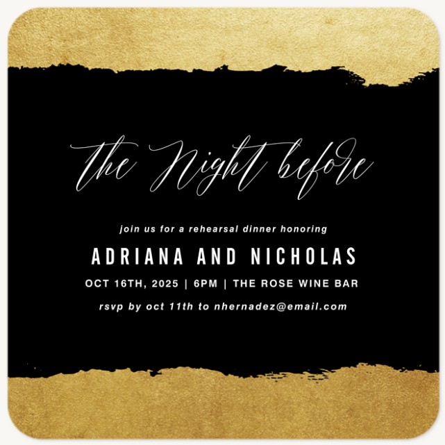 Night Before Rehearsal Dinner Invitations